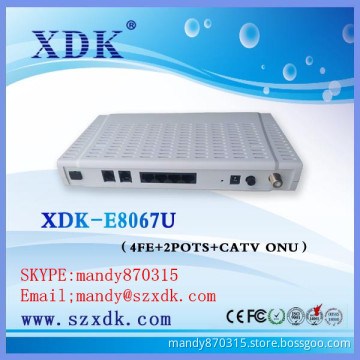 GEPON/EPON 4FE+2POTS+CATV FTTH CATV GEPON ONU